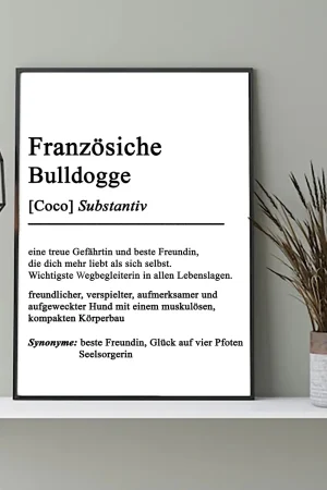 Definition Französische Bulldogge Poster