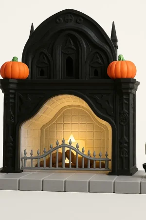 amin Dekoration im Gothic-Stil mit Kürbissen