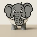 Klopapierhalter Elefant Gustav Vorderseite – lustige WC-Deko