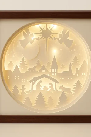 Leuchtrahmen Krippe beleuchtet – stimmungsvolle Weihnachtsdeko mit LED