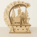 Schwibbogen mit Kapelle – Winterliches Weihnachtsdorf Gesamtansicht