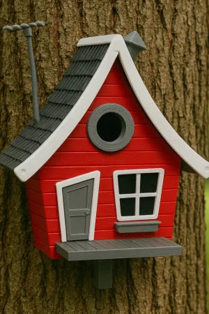 Vogelhaus/Nistkasten Tiny Haus mit Halterung