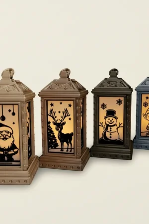 Weihnachtliche Laterne mit LED Teelicht im Innenbereich